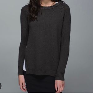 Lululemon Yin to You Sweater. Dark/deep grey color. Tag ripped off during wear